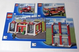INS7208-G 7208 BOUWBESCHRIJVING- Fire Station ( 4 boekjes) gebruikt *