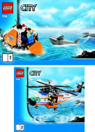 INS7738-G 7738 BOUWBESCHRIJVING- Coast Guard Helicopter & Life Raft gebruikt *