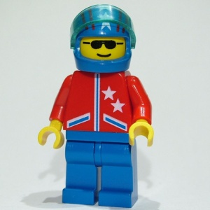 jstr005G Jas met twee sterren, blauwe broek en blauwe helm met sterren en strepen gebruikt *0M0000