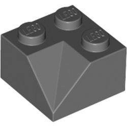 LEGO 3046a-85 Dakpan 45 graden 2x2 hoek binnenzijde voor oa dakkapel zie 3049 voor nok grijs, donker (blauwachtig) NIEUW *1L0004210702