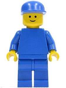 pln089G Blauw pak met blauw armen, blauw benen, blauwe cap gebruikt *0M0000
