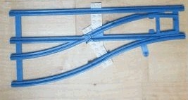 sw12vleft-7G Trein, Rails 12V wissel links blauw gebruikt *