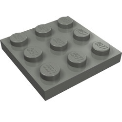 11212-85 Platte plaat 3x3 grijs, donker (blauwachtig) NIEUW *5K0000