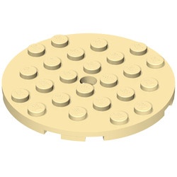 11213-2 Platte plaat 6x6 rond crème NIEUW *5K0000