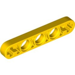 11478-3 Technic, Hefbalk 1x5 dun met asgaten einden geel NIEUW *1D000