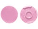 14769-104 Tegel 2x2 rond met nopgat achterkant roze, helder NIEUW *1L142