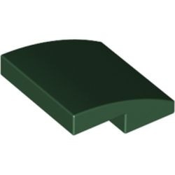 15068-80 Dakpan rond 2x2x2/3 geen noppen afgerond groen, donker NIEUW *1L278