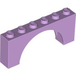 15254-154 Steen, boog 1x6x2 hoog middendikke top geen versterking lavender, licht NIEUW *