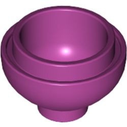15395-71 Steen, 2x2x1 dome BODEM magenta NIEUW *1L000