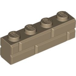 15533-69 Steen met baksteenmotief 1x4 crème,donker NIEUW *1R023