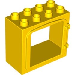 2332-3G Deurframe vlak met 2 clips geel gebruikt *
