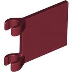 2335-59G Vlag 2x2 vierkant met twee clips rood, donker gebruikt *3D000