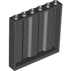 23405-11 Paneel 1x6x5 met planken (zijkanten) zwart NIEUW *5D0000