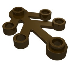 2423-120 Bladen 4x3 bruin, donker NIEUW *5K000