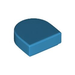 24246-153 Tegel 1x2 halve circel (Stadium) blauw, donkerazuur NIEUW *1L0000
