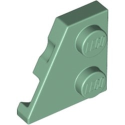 24299-48 Wig plaat 2x2 links groen, zandkleurig NIEUW *1L221+2