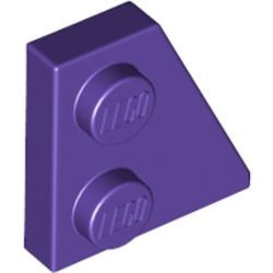 24307-89 Wig plaat 2x2 rechts paars, donker NIEUW *1L221+2