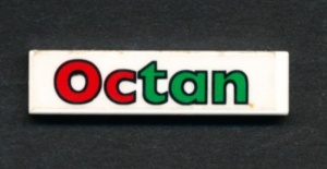 2431pb020-1G Tegel 1x4 OCTAN (Sticker) wit gebruikt *5t04-01