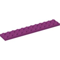 2445-71 Platte plaat 2x12 magenta NIEUW *5D0000