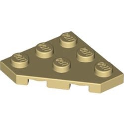 2450-2 Platte plaat 3x3 afgekapte hoek crème NIEUW *