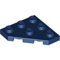 2450-63 Platte plaat 3x3 afgekapte hoek blauw, donker NIEUW *
