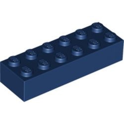 2456-63 Steen 2x6 blauw, donker NIEUW *5K0000