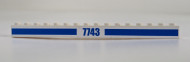 2465pb05-1G Steen 1x16 blauwe 7743 en strepen (Sticker) wit gebruikt *5V09-03