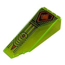 2507pb02-16G Ruit 10x4x2 1/3 Canopy met UFO Patroon transparant, neongroen gebruikt *