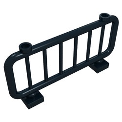 2583-11G Hek 1x8x3 met buizen en spijlen zwart gebruikt *