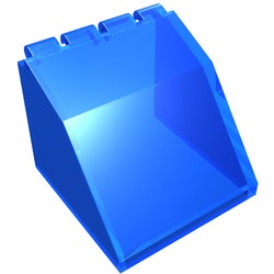2620-14G Ruit 4x4x3 (hoog, knik, scharnierend boven) transparant donkerblauw gebruikt *