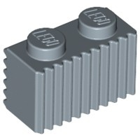 2877-55 Steen met grill horizontaal/andere kant verticaal blauw, zandkleurig NIEUW *1L041