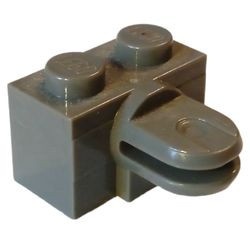 30014-10G Steen 1x2 armhouder met twee vingers donker, grijs (klassiek) gebruikt *