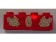 3001pb047-5 Steen 2x4 kerstster en nummer 6 rood NIEUW *5K0000