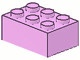 3002-104G Steen 2x3 roze, helder gebruikt *5K0000