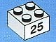 3003pb059-1 Steen 2x2 opdruk 25 wit NIEUW *5K0000