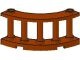 30056-68 Balustrade-hek 4x4x2 kwartrond 2 noppen bovenop oranje, donker NIEUW *1L055