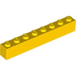 3008-3G Steen 1x8 geel gebruikt *1A0000
