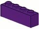3010-89 Steen 1x4 paars, donker NIEUW *5K0000