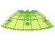 30117-16G Paneel 10x10x2 1/3 schotel-top transparant, neongroen gebruikt *