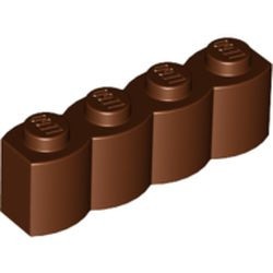 30137-88 Steen 1x4 gewelfd bruin, roodachtig NIEUW *1L045