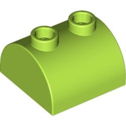 30165-34 Steen 2x2 halfronde kop, 2 noppen bovenop lime NIEUW *1L200