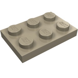3021-69 Platte plaat 2x3 crème,donker NIEUW *1L202+3+4