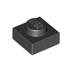 3024-11G Platte plaat 1x1 zwart gebruikt *1L366