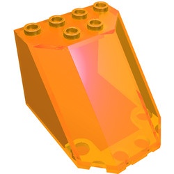 30251-98G Ruit 5x4x3 (PAKKETPOST) transparant oranje gebruikt *