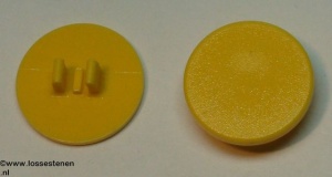 30261-3 Verkeersbord- rond, leeg clip-on (zie paal 30256) geel NIEUW *