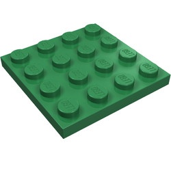 3031-6 Platte plaat 4x4 groen NIEUW *5K0000