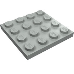3031-9 Platte plaat 4x4 lichtgrijs (klassiek) NIEUW *5K0000