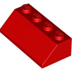 3037-5 Dakpan 45 graden 4x2 rood NIEUW *1L151