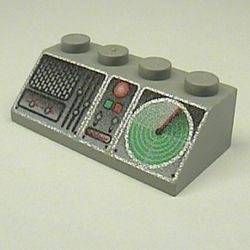 3037px7-9G Dakpan bedrukt 45 2x4 met radio en radar console lichtgrijs (klassiek) gebruikt *5R000