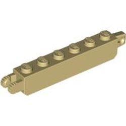 30388-2G Scharniersteen 1x6 1 en 2 vingers uiteinde crème gebruikt *1L0000